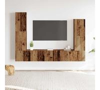 vidaXL Conjunto de mueble de TV 4 piezas montado la pared madera vieja