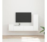 vidaXL Conjunto de mueble de TV 4 uds. brillante Madera de ingeniería