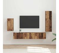 vidaXL Conjunto de mueble de TV 4 uds. Madera vieja