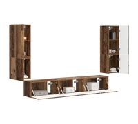 vidaXL Conjunto de mueble de TV Madera Vieja 4 uds.