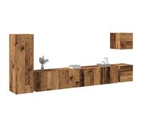 vidaXL Conjunto de mueble de TV 5 piezas montado la pared madera vieja