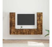 vidaXL Conjunto de mueble de TV 6 uds. Roble Ahumado
