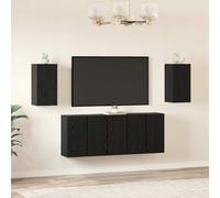 vidaXL Juego de 7 armarios de TV, color , aspecto de roble, material de madera