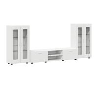 vidaXL Conjunto de mueble de TV con cajón FLORIN Madera de ingeniería Blanco
