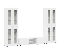 vidaXL Conjunto de mueble de TV con cajón FLORIN Madera de ingeniería Blanco