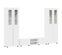 vidaXL Conjunto de mueble de TV con cajón FLORIN Madera de ingeniería Blanco