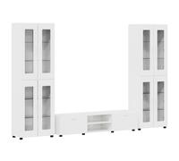 vidaXL Conjunto de mueble de TV con cajón FLORIN Madera de ingeniería Brillante