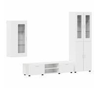 vidaXL Conjunto de mueble de TV con cajón FLORIN Madera de ingeniería Brillante