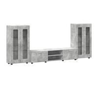 vidaXL Conjunto de mueble de TV FLORIN 3 uds. Gris Concreto