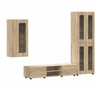 vidaXL Conjunto de mueble de TV con cajón FLORIN Madera de ingeniería Roble Sonoma