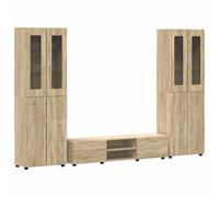 vidaXL Conjunto de mueble de TV con cajón FLORIN Madera de ingeniería Roble Sonoma