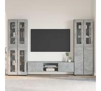 vidaXL Conjunto de mueble de TV FLORIN 3 uds. Gris Concreto