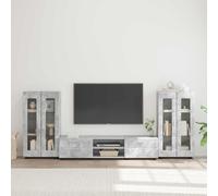 vidaXL Conjunto de mueble de TV FLORIN 3 uds. Gris Concreto