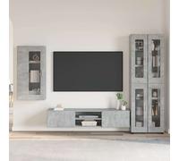 vidaXL Conjunto de mueble de TV FLORIN 3 uds. Gris Concreto