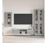 vidaXL Juego de tres armarios de TV FLORIN, color gris Sonoma, fabricados en material de madera