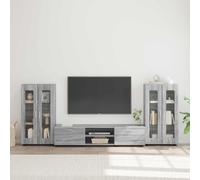 vidaXL Conjunto de mueble de TV FLORIN 3 uds. Gris Sonoma