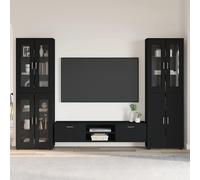 vidaXL Conjunto de mueble de TV FLORIN 3 uds. Negro
