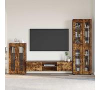 vidaXL Conjunto de mueble de TV FLORIN 3 uds. Roble ahumado