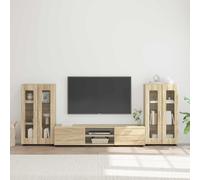 vidaXL Conjunto de mueble de TV FLORIN 3 uds. Roble Sonoma