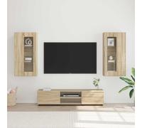 vidaXL Conjunto de mueble de TV FLORIN 3 uds. Roble Sonoma