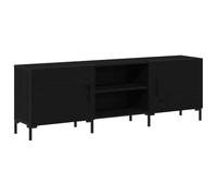 vidaXL Conjunto de Mueble de TV Roble Negro 150 x 30 x 50 cm, Muebles para Sala, Conjunto de Mueble de TV Rectangular, Consola Moderna, Almacenamiento Minimalista, Centro de Entretenimiento