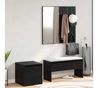 vidaXL Conjunto de muebles de recibidor 5 uds. Roble negro