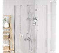 vidaXL Conjunto de Sistema de Ducha Cromado 100 cm Acero inoxidable