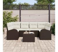vidaXL Conjunto de sofá de jardín Marrón 55 x 55 x 37 cm