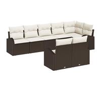 vidaXL Conjunto de sofá de jardín 8 pcs ratán sintético