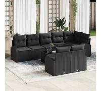 vidaXL Conjunto de sofá de jardín 9 pcs ratán sintético