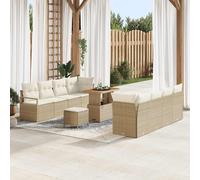 vidaXL Conjunto de sofá de jardín Beige y Crema 90 x 55 x 71 cm