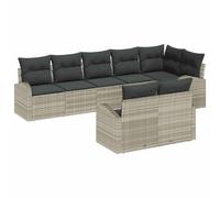 vidaXL Conjunto de sofá de jardín Gris Claro 55 x 55 x 37 cm