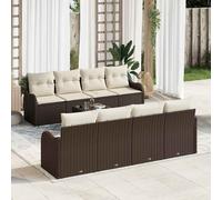 vidaXL Conjunto de sofá de jardín Marrón 55 x 55 x 37 cm