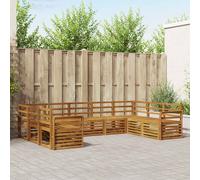 vidaXL Conjunto de Sofá Seccional 9 pcs Natural