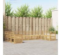vidaXL Conjunto de sofás de exterior 10 uds. Blanco