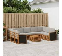 vidaXL: Juego de cojines para sofá, madera maciza de acacia