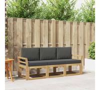 vidaXL Conjunto de sofás de exterior 3 pcs