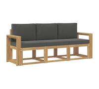 vidaXL Conjunto de sofás de Exterior 3 pcs, Sofá Exterior, Lounge Moderno para jardín, Muebles seccionales para Patio, Set cómodo y Elegante