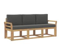 vidaXL Conjunto de sofás de Exterior 3 pcs, Sofá Exterior, Lounge Moderno para jardín, Muebles seccionales para Patio, Set cómodo y Elegante