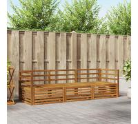 vidaXL Conjunto de sofás de exterior 3 uds. Natural