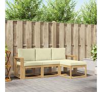 vidaXL Conjunto de sofás de exterior 4 pcs