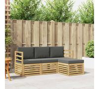 vidaXL Conjunto de sofás de exterior 4 uds. 4 plaza Blanco y Antracita