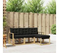 vidaXL Conjunto de sofás de exterior 4 uds. Blanco y Negro