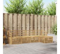 vidaXL Conjunto de sofás de exterior 5 uds. Blanco