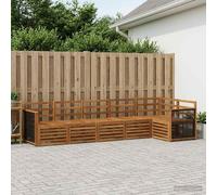 vidaXL Conjunto de sofás de exterior 5 uds. Natural