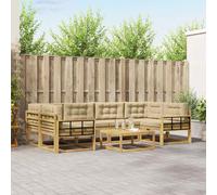 vidaXL Conjunto de sofás de exterior 5 uds. y Beige
