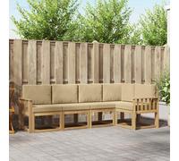 vidaXL Conjunto de sofás de exterior 5 uds. y Beige