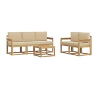 vidaXL Conjunto de sofás de Exterior 6 pcs, Sofá Exterior de jardín, Mueble Modular Moderno, Lounge en Patio, Conjunto para Relajarse en terraza