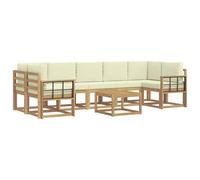 vidaXL Conjunto de sofás de Exterior 6 pcs, Sofá Moderno para Exteriores, Asientos Flexibles, Madera de Acacia, Patio, jardín Modular, sección de jardín