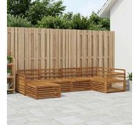 vidaXL Conjunto de sofás de exterior 6 uds. Natural